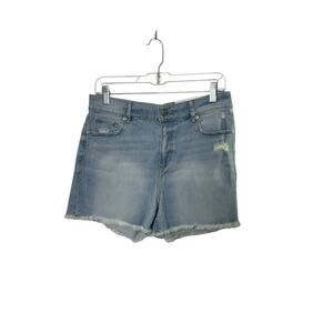 Ann Taylor LOFT High Rise Light Rinse Cut Off Shorts Regular Fit 27"  Sz 4 NEW